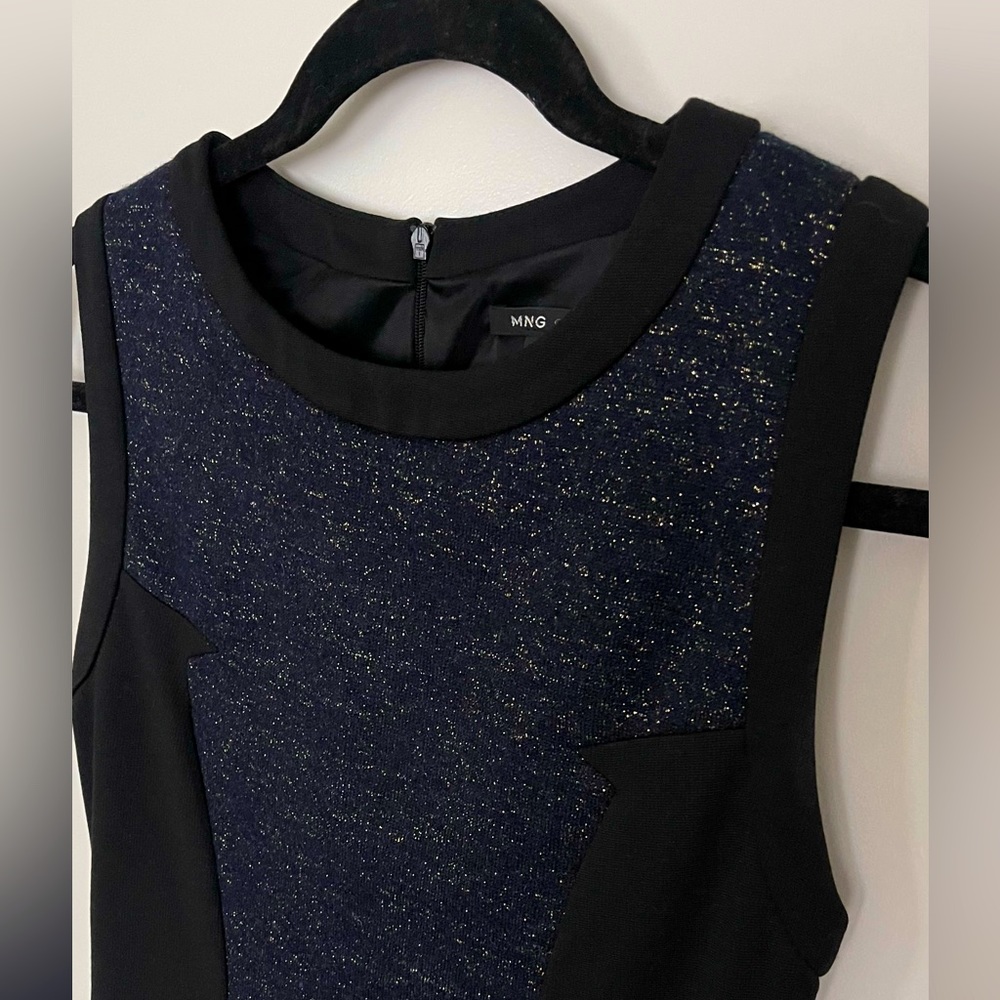 MANGO Two Tone DRESS Golden Blue&Black (Size XS)